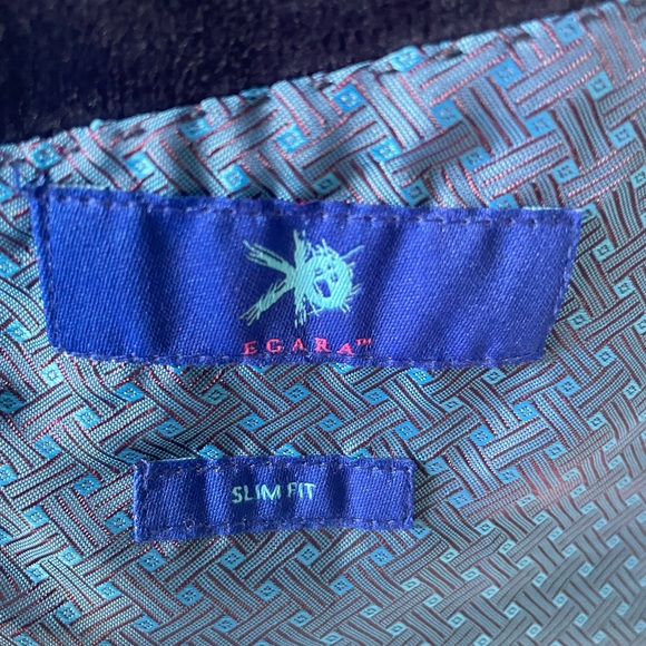 Egara Men’s Navy Velvet Smoking Jacket 38R - Picture 2 of 9